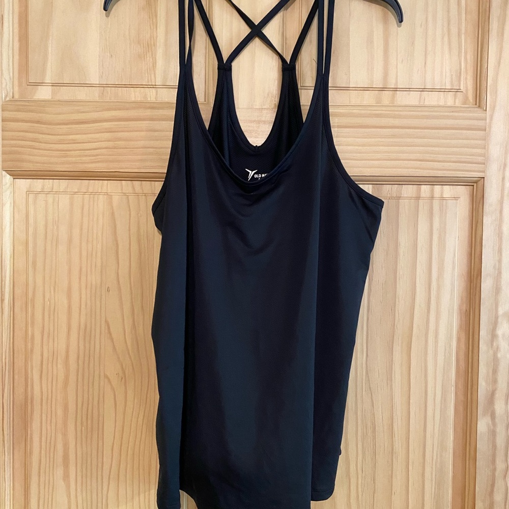 Old Navy Black Sleeveless Backless Tank Top